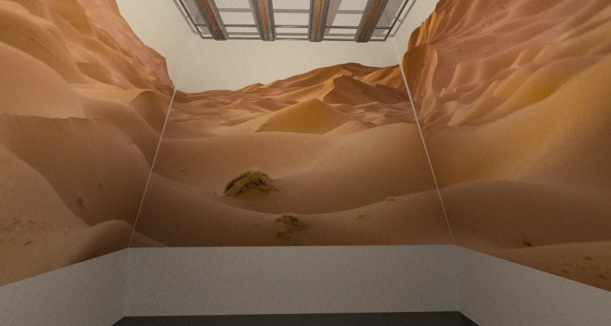 Boceto previo · interior, paisaje de dunas
